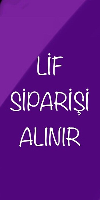 Lif siparişi alınır