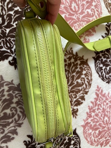  Beden yeşil Renk Housebags neon yeşil askılı omuz çantaı