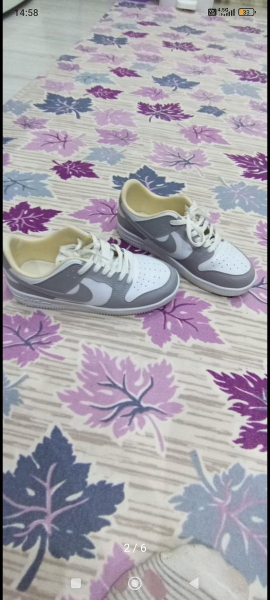 Gri Kadın Spor Ayakkabı Velcro Bağcıklı - Görsel 5