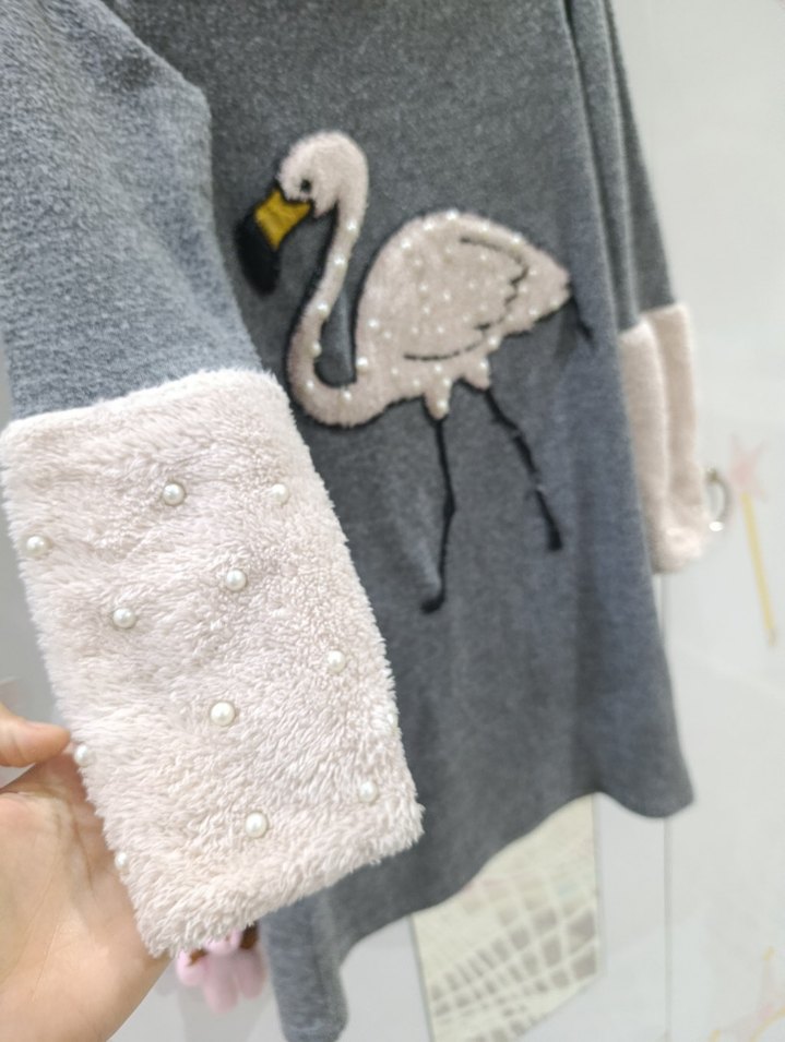 İncili Gri Kız Kazak - Görsel 3