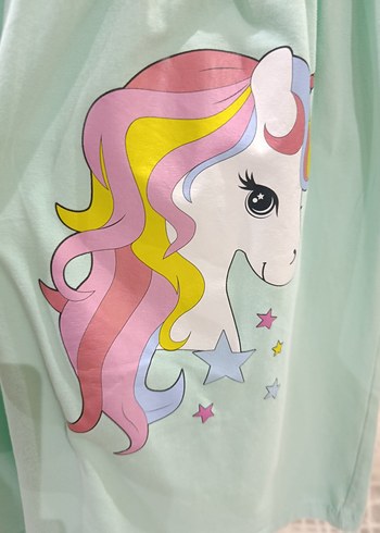 Unicorn Baskılı Kız Elbisesi - Görsel 4