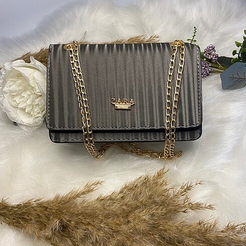 ZARA FÜME GOLD ZİNCİR ASKILI ÇANTA