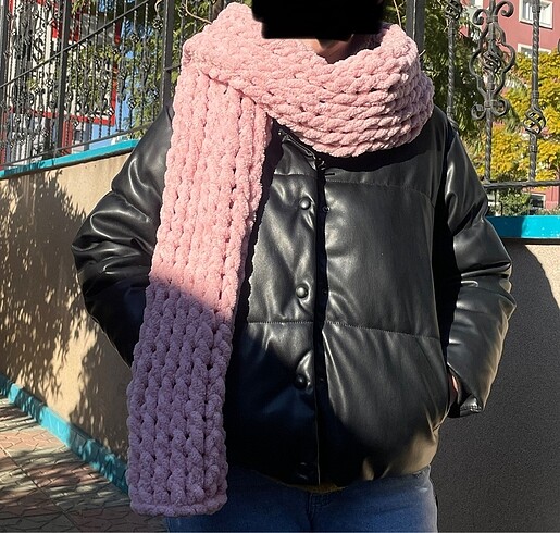Puffy atkı pembe