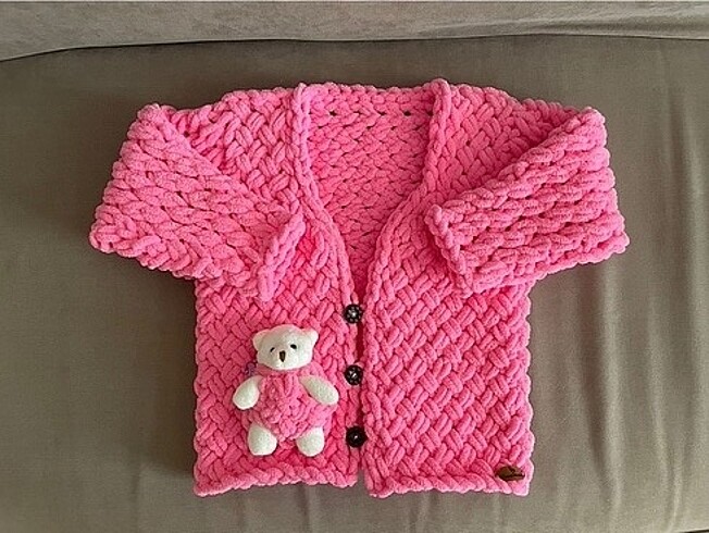 Bebek puffy hasır model hırka