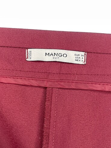 36 Beden bordo Renk Mango Kumaş Pantolon %70 İndirimli.