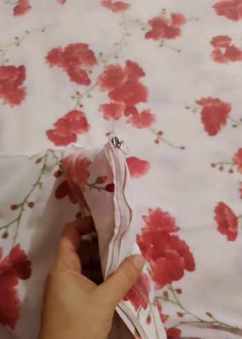 Beyaz Çiçek Desenli Yatak Örtüsü - Görsel 7