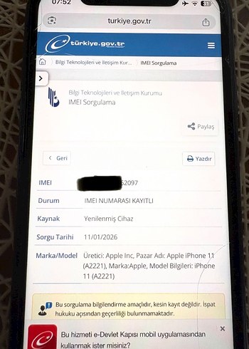Siyah iPhone 11 64gb tr cihazı - Görsel 9