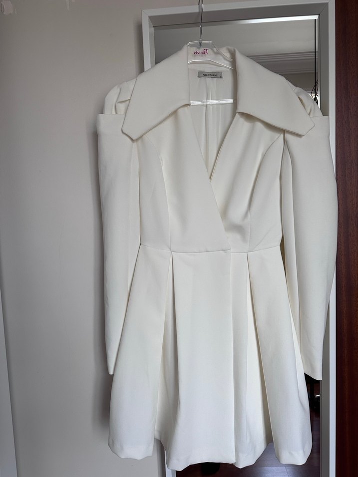 Nocturne Beyaz Evden Çıkış Elbisesi - Görsel 4