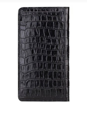 Siyah Yılan Derisi Desenli Deri Kadın Portföy Cüzdan - Görsel 8