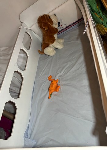 Ahşap 
Beyaz Çocuk Yatağı beyazDetaylı 
135cm/75cm - Görsel 3