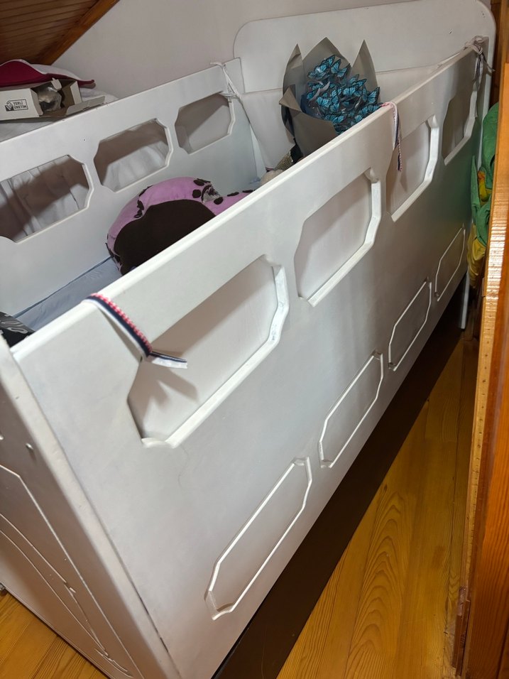 Ahşap 
Beyaz Çocuk Yatağı beyazDetaylı 
135cm/75cm - Görsel 2