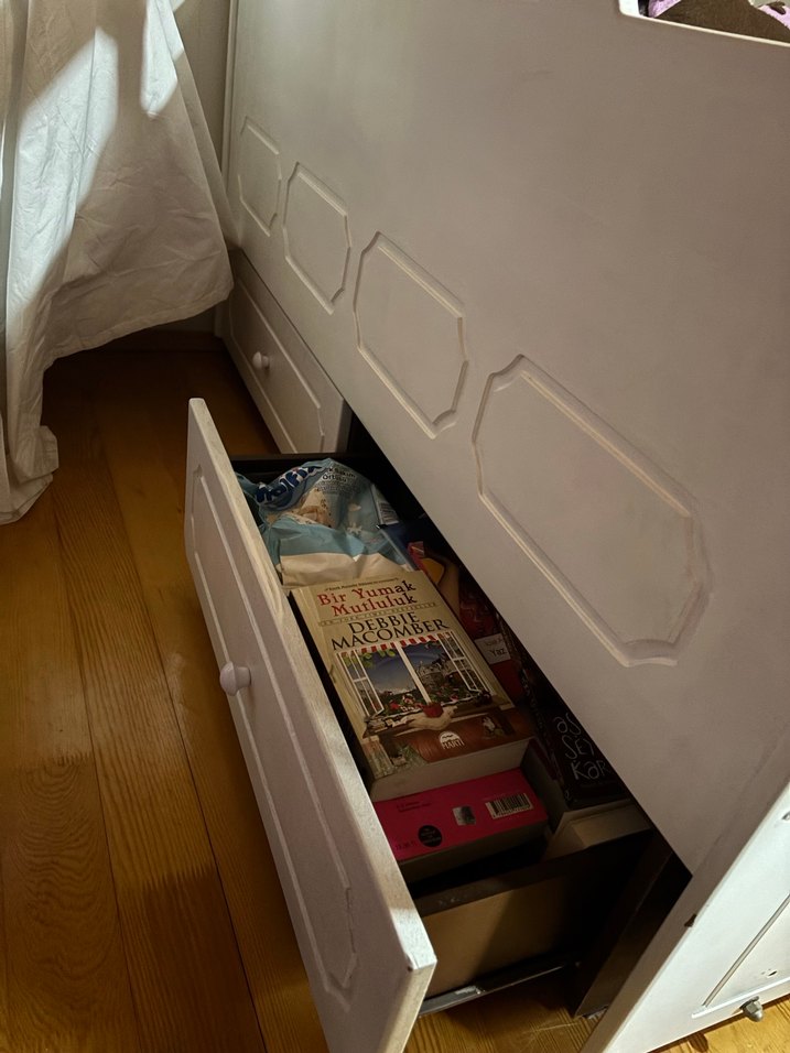 Ahşap 
Beyaz Çocuk Yatağı beyazDetaylı 
135cm/75cm - Görsel 4