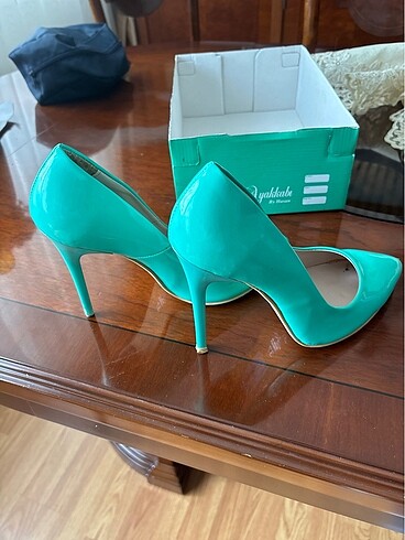 Diğer Su yeşili stiletto ayakkabı