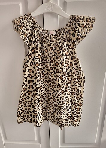 H&m bluz leopar desenli 