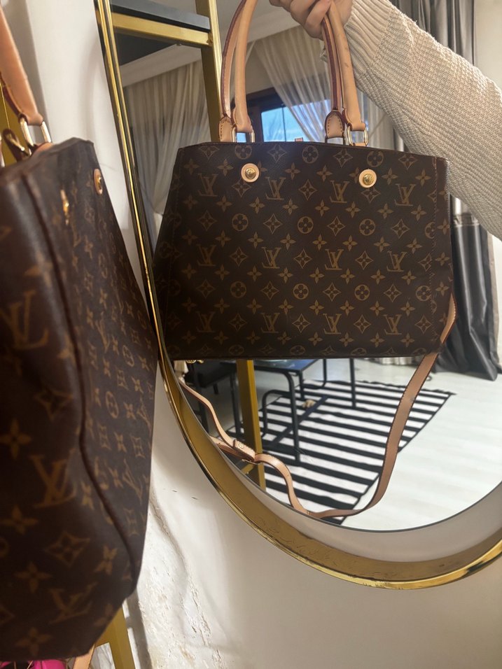 Klasik Desenli Deri Kadın Çanta - Görsel 3