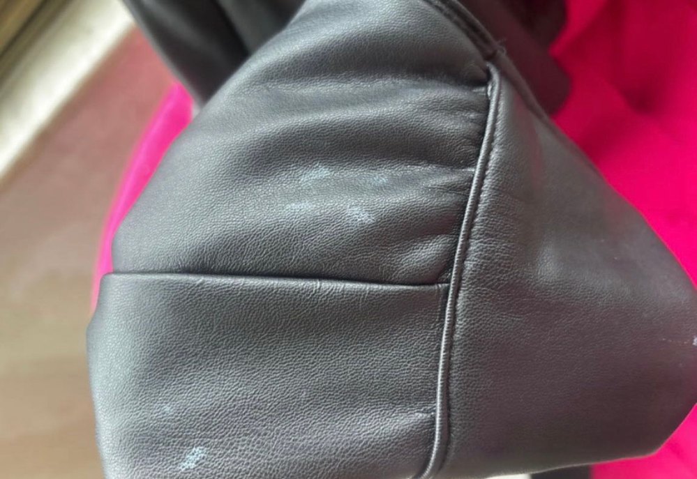 Kadın Siyah Deri Kemerli Ceket - Görsel 4