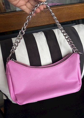 Bershka pembe çanta - Görsel 4