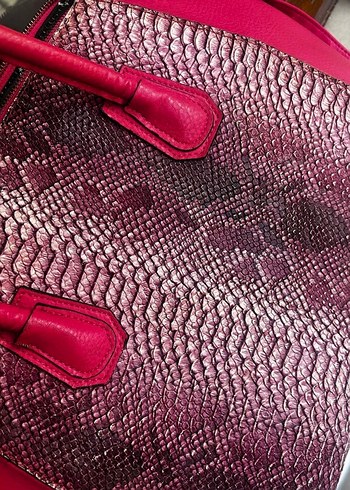 Givenchy Pembe Yılan Derisi Desenli Deri Çanta - Görsel 2