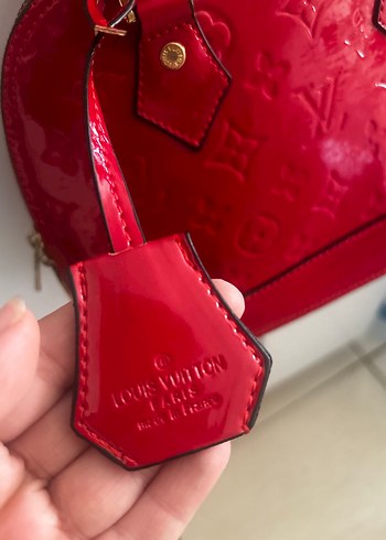 Parlak Kırmızı Deri Kadın Çanta - Görsel 2