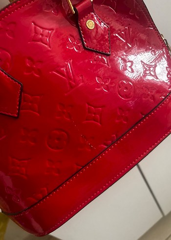 Parlak Kırmızı Deri Kadın Çanta - Görsel 4