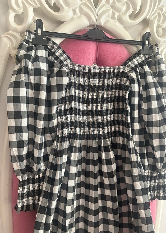 Madonna yaka elbise - Görsel 2