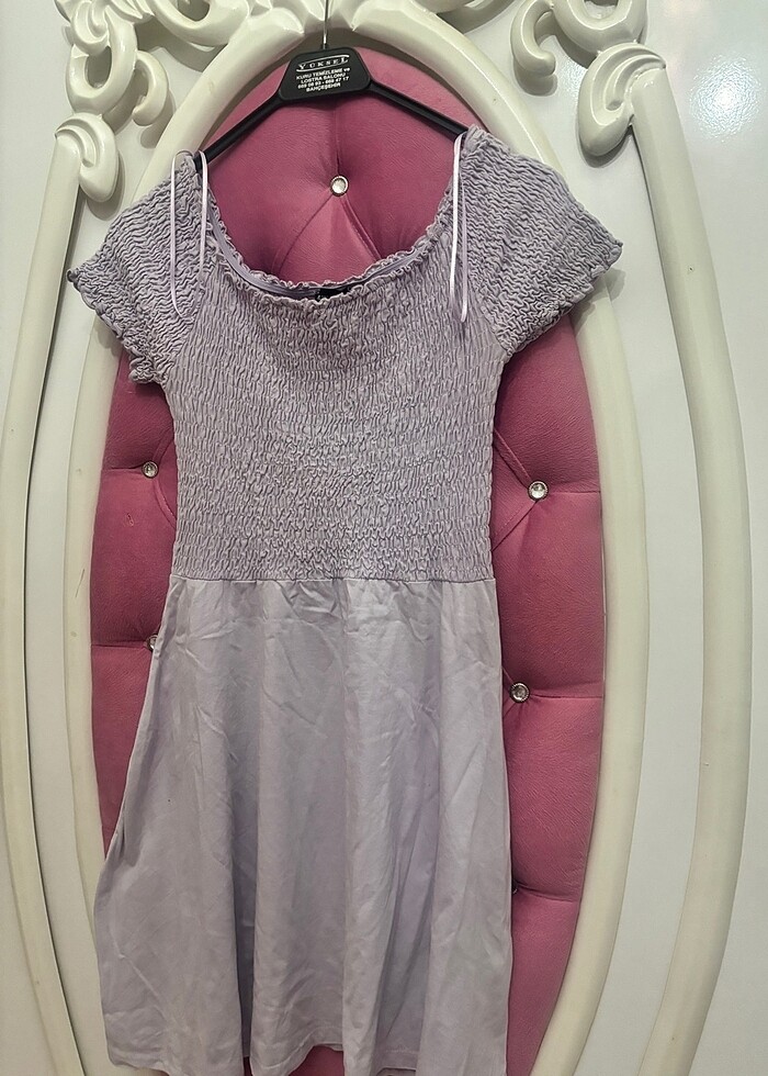 Madonna yaka elbise - Görsel 2