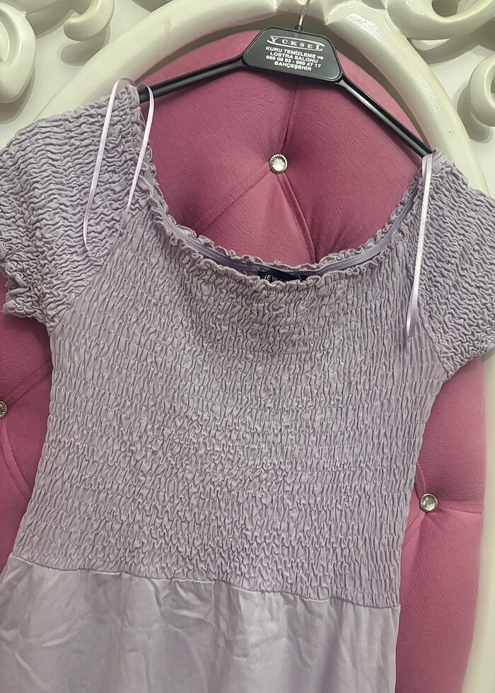 Madonna yaka elbise - Görsel 3