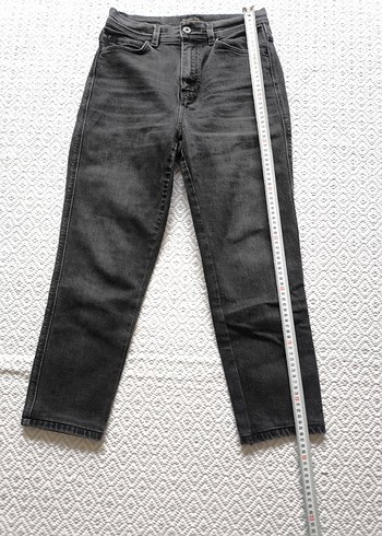Gri Midi Boy Kadın Denim Pantolon