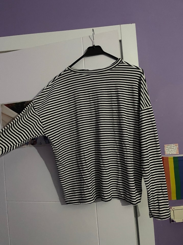 Kadın Çizgili Uzun Kollu - Görsel 2