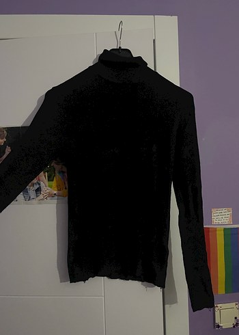 Siyah Balıkçı Yaka Kadın Kazak - Görsel 2