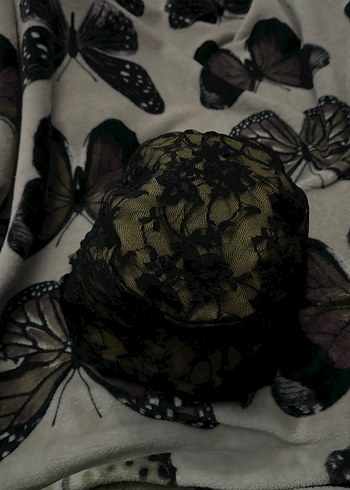 Siyah Dantel Goth Kadın Şapka - Görsel 4