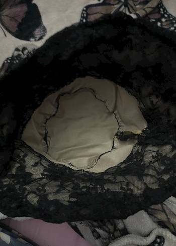 Siyah Dantel Goth Kadın Şapka - Görsel 5