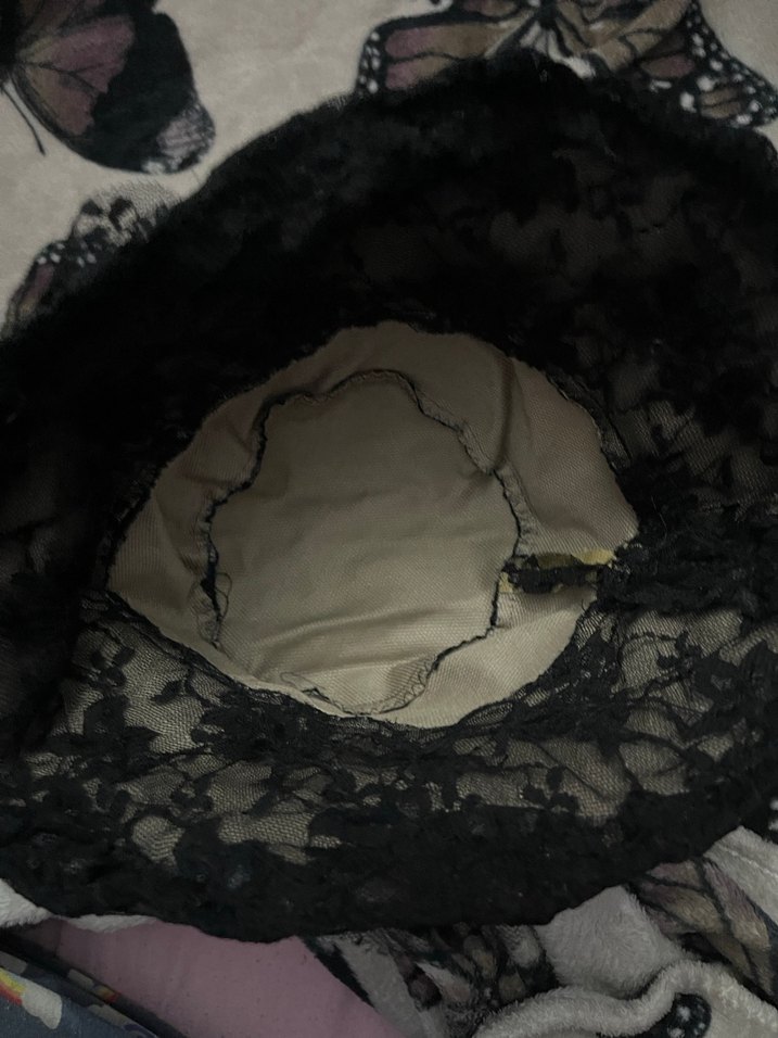 Siyah Dantel Goth Kadın Şapka - Görsel 5