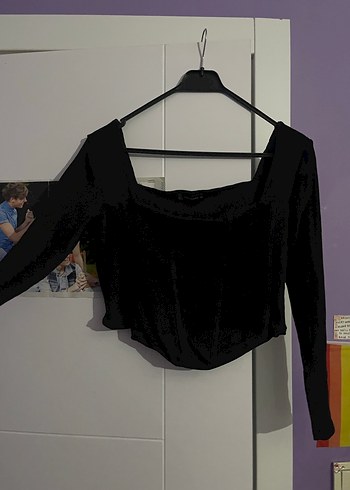 Siyah Kadın Uzun Kollu Bluz - Görsel 3