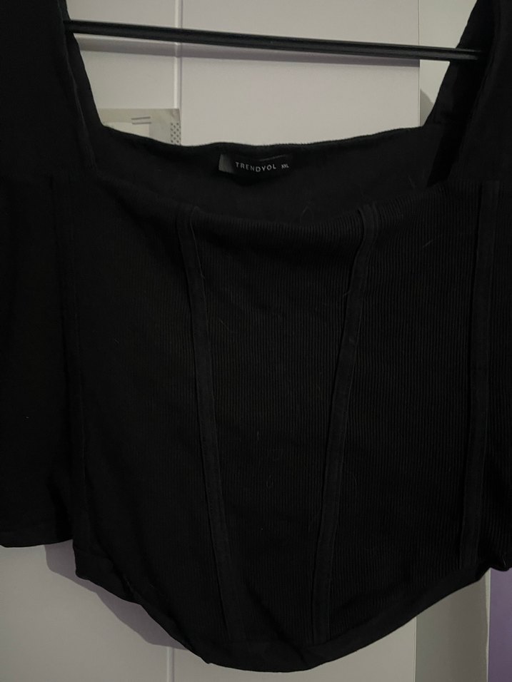 Siyah Kadın Uzun Kollu Bluz - Görsel 2