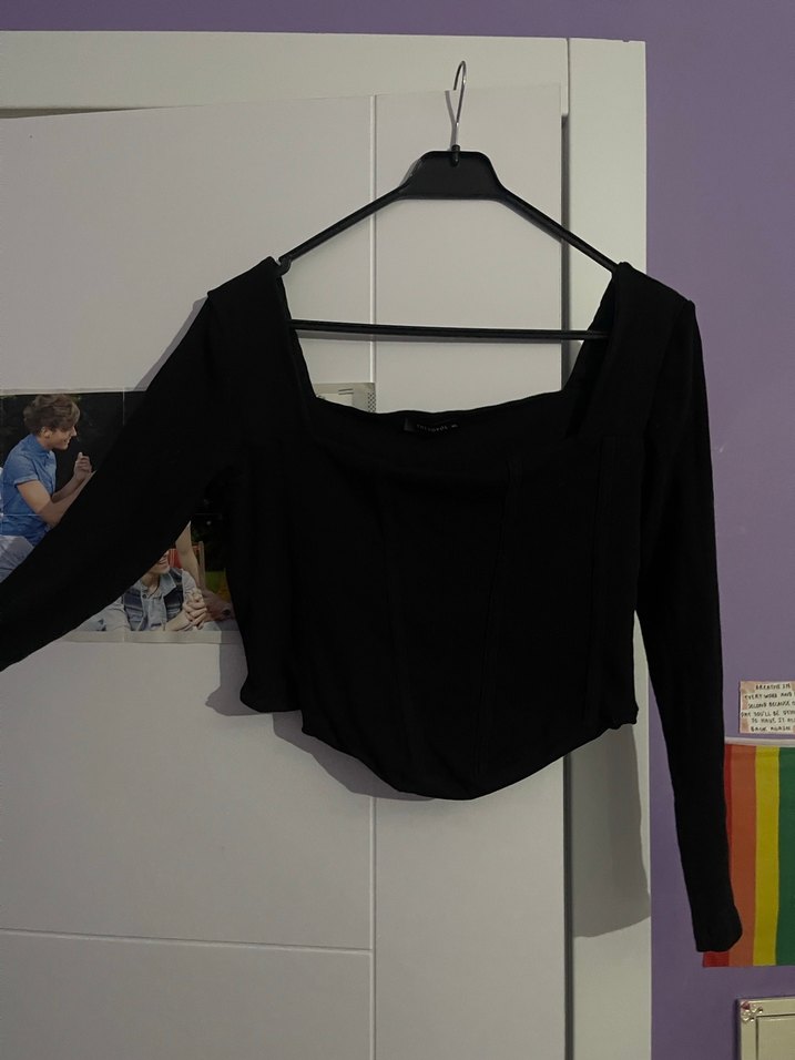 Siyah Kadın Uzun Kollu Bluz - Görsel 3