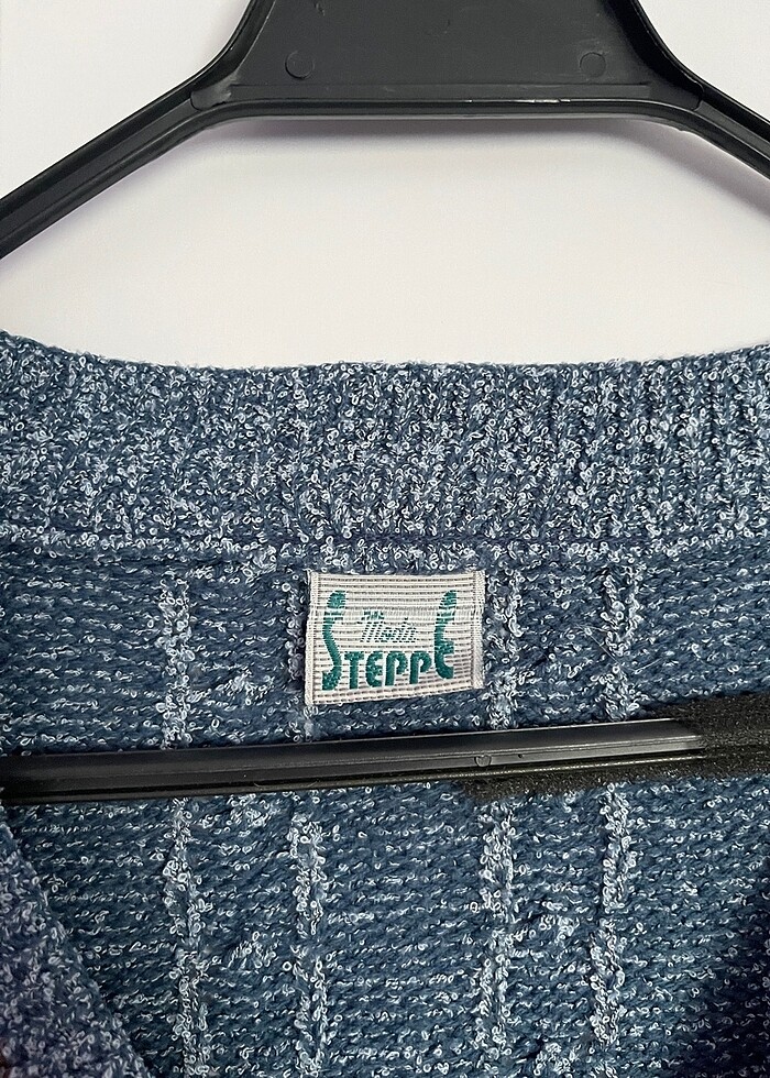 Gerçek vintage mavi kazak - Görsel 2