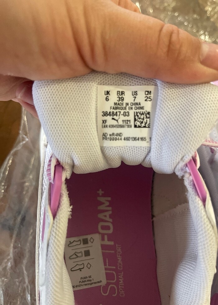 puma beyaz pembe ayakkabı - Görsel 5