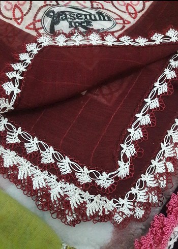 Dantelli Çok Renkli Bohem Kadın Fularları - Görsel 5