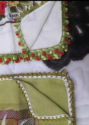 Dantelli Çok Renkli Bohem Kadın Fularları - Görsel 3