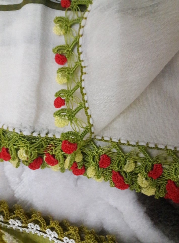 Dantelli Çok Renkli Bohem Kadın Fularları - Görsel 4