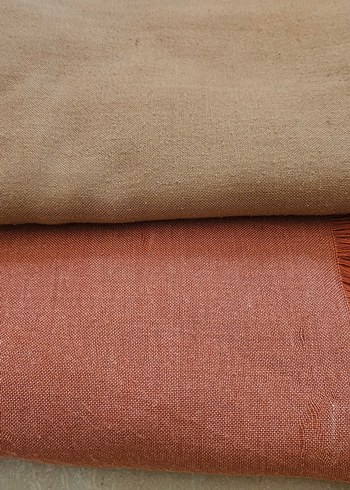 Bej Keten Kadın Şal Bohem Tarzı - Görsel 2