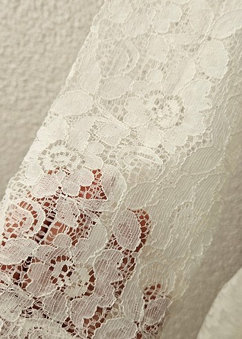 Kız Çocuk Beyaz Dantel Elbise - Görsel 4