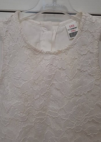 Kız Çocuk Beyaz Dantel Elbise - Görsel 2