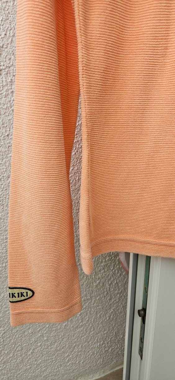 Kadın Bej Uzun Kollu Bisiklet Yaka Kazak Bady - Görsel 3