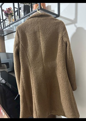 Bej Midi Kadın Yün Kaban - Görsel 7