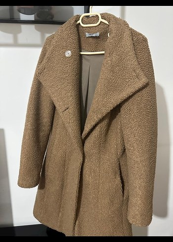 Bej Midi Kadın Yün Kaban - Görsel 2