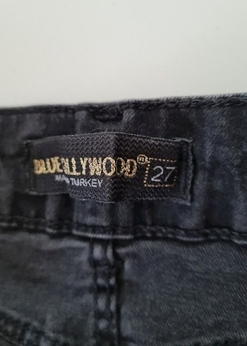 Kadın Siyah Payetli Nakışlı Denim Pantolon - Görsel 6