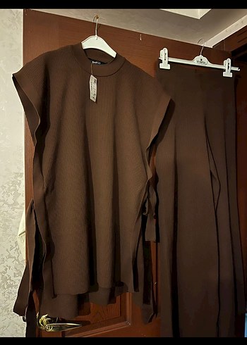 Kahverengi Kemerli Kadın takım - Görsel 5