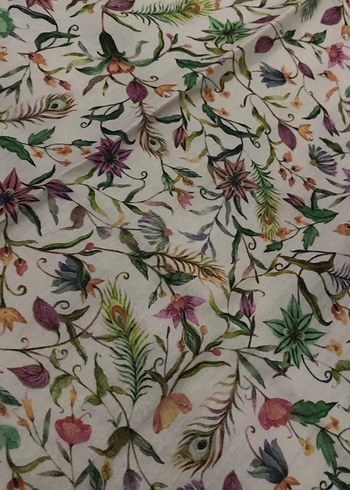 Çiçek Desenli Bohem Kadın Fuları - Görsel 4